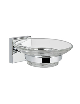 Q-Line Soap Dish With Chrome Holder