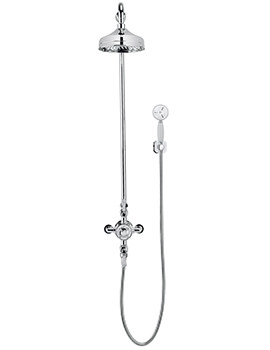 Belgravia Thermostatic Shower Rigid Riser With 8 Inch Head And Handset