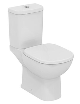 Tempo  665mm Depth White Close Coupled WC Pan With Vertical Outlet