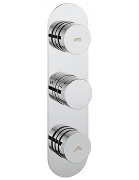 Dial Chrome Central Trim Thermostatic Shower Valve With 2 Way Diverter