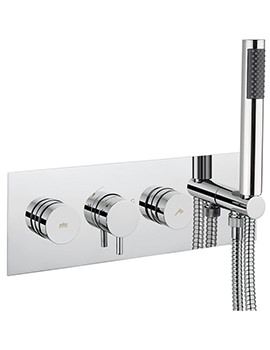 Crosswater Dial Chrome Shower Valve With Kai Lever Trim And 1 Mode Handset - Image