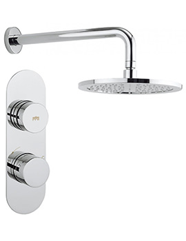 Crosswater Dial Central Chrome Thermostatic Shower Valve And Kit - Image
