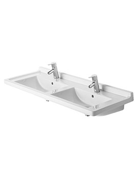 Starck 3 1300mm White Double Furniture Washbasin - 0332130000