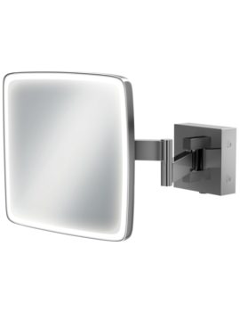 HIB Eclipse Square LED Illuminated Magnifying Mirror - Image