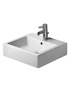 Vero 500 x 470mm 1 Tap Hole Grinded Washbasin Without Overflow
