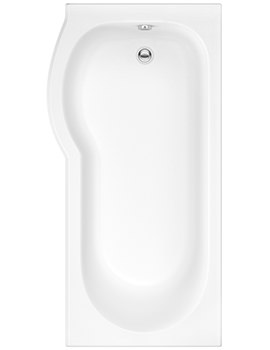 IMEX Curve White 1675 x 850mm Left Hand Shower Bath - Image
