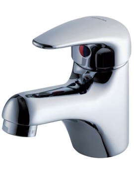 Midas 300 Chrome Smooth Monobloc Basin Mixer Tap With Pop-up Waste
