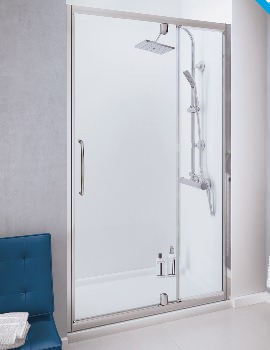 Lakes Classic Semi-Frame-less Pivot Door With Integrated In-line Panel - Image