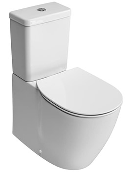 Concept Cube White Aquablade Close Coupled Back-To-Wall WC Pan 665mm