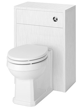 Nuie York White Ash 500mm Back-To-Wall WC Furniture Unit - Image
