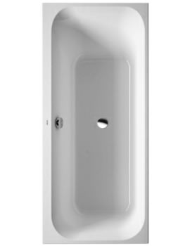 Duravit Happy D2 Built-In Bath With One Backrest Slope Without Frame - Image