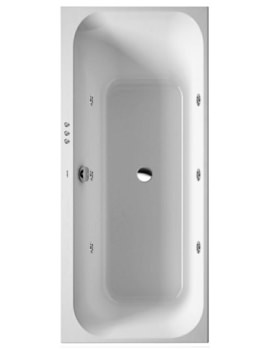 Duravit Happy D2 Built In Bath With One Backrest Slope - Image