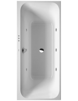 Duravit Happy D2 Built-In Bath With Two Backrest Slopes - Image