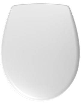 Galerie White Toilet Seat And Cover With Bottom Fix Stainless Steel Hinges - GN7815WH