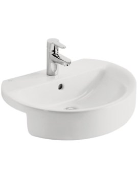 Ideal Standard Concept Sphere 550mm Semi-Countertop Washbasin With 1 Tap Hole - Image