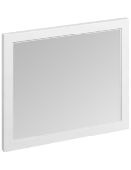 900 x 750mm Matt White Framed Mirror