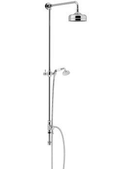 Heritage Fixed Chrome Rigid Riser With Rose And Handset Kit - Image