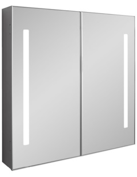 Crosswater Allure Spacious 700mm Wide Double Door Mirror Cabinet - Image