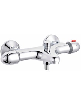 Nuie Round Thermostatic Chrome Bath Shower Mixer Tap - Image