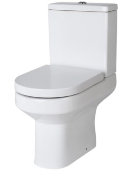 Nuie Harmony Semi Flush To Wall Pan White With Cistern And Soft Close Seat - Image