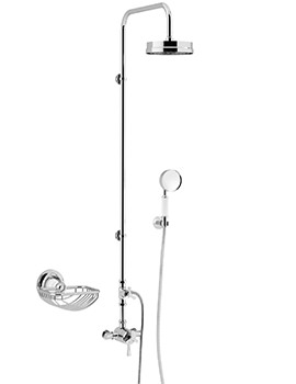 Gracechurch Exposed Thermostatic Shower Valve With Deluxe Fixed Riser Kit