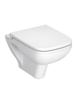 S20 520mm White Wall Hung WC Pan With Soft Close Toilet Seat
