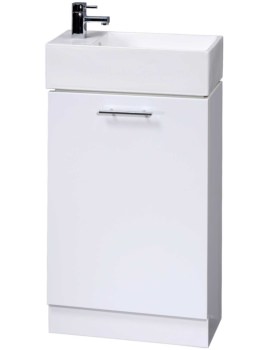 Nuie Cloakroom 480mm Floor Standing Cabinet With Basin - Image