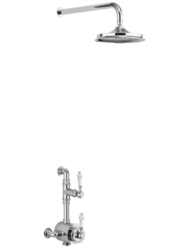 Stour Chrome Exposed Thermostatic Valve With Shower Head And Arm
