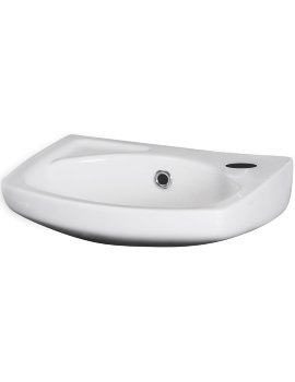 Nuie Brisbane Wall Hung White Basin With Centre Overflow - Image