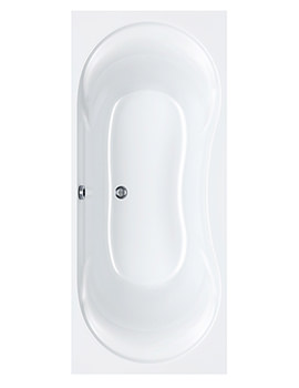 Arc Double Ended 5mm Acrylic White Bath 1700 x 750mm
