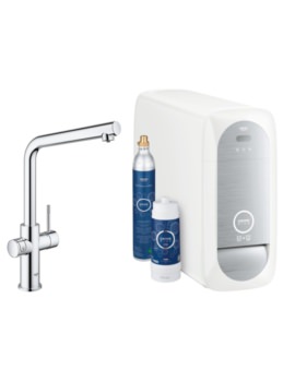 Grohe Blue L Spout Kitchen Sink Mixer Tap With Filter Kit - Image