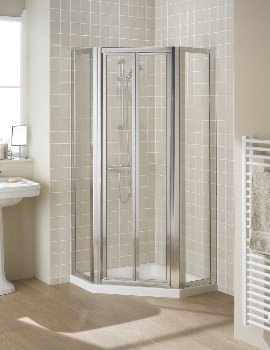 Classic Silver Semi Frame-less Corner Entry Enclosure 750 x 1850mm ...