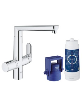 Blue Single Lever Kitchen Sink Mixer Tap With Starter Kit