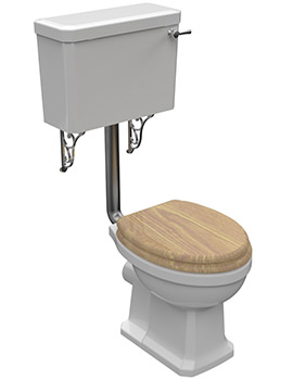 IMEX Wyndham Traditional Low Level White WC Set - Image