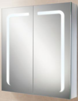 HIB Stratus 60 LED Demisting Aluminium Mirror Cabinet 600 x 700mm - Image