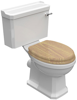 IMEX Wyndham White Traditional Close Coupled WC Bowl And Cistern 690mm - Image