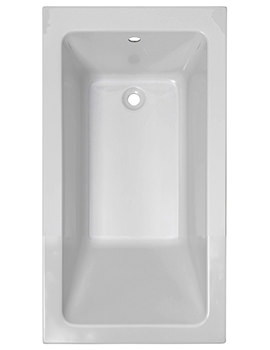 Pura Bloque 1300 x 700mm White Single Ended Bath - Image