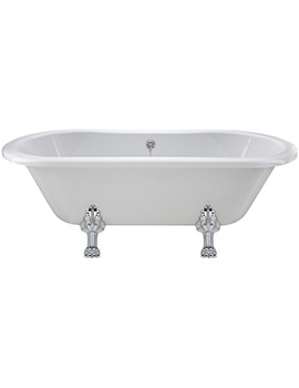 Hudson Reed Kingsbury Double Ended Freestanding Acrylic Bath White - Image