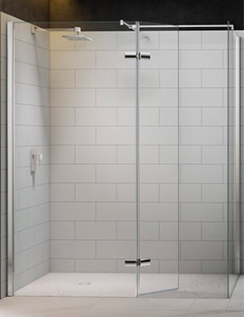 Merlyn 8 Series Walk In With Hinged Swivel Panel 1200 x 800mm - Image