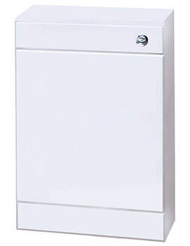 Nuie Sienna 500mm Gloss White Back-To-Wall WC Unit And Concealed Cistern - Image