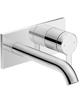 C.1 174mm Chrome Wall Mounted Single Lever Basin Mixer Tap