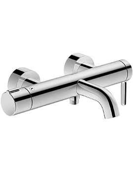 Duravit C.1 Chrome Exposed Wall Mounted Manual Bath Shower Mixer Tap - Image