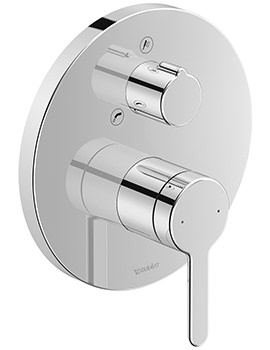C.1 Chrome Round Concealed Manual Bath Mixer Valve With Diverter