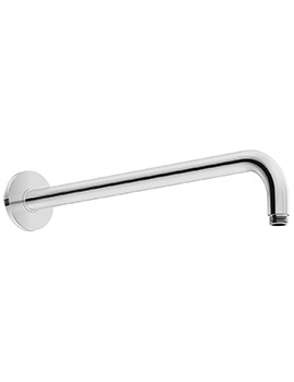 Duravit Wall Mounted Curved Shower Arm With Round Escutcheon - Image