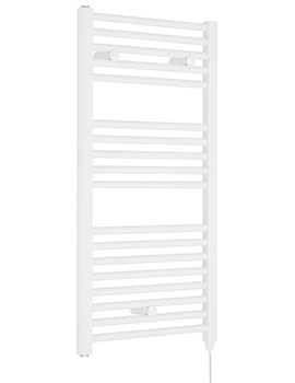 Nuie Straight 480mm Wide Heated Electric Towel Rail - Image