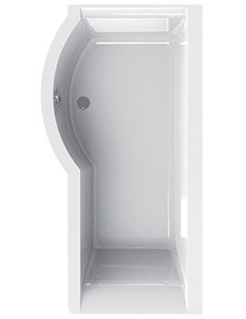 Carron Urban 5mm White Shower Bath 1500 x 750-900mm - Image