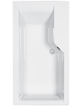 Carron Urban Swing Carronite Shower Bath White 1575 x 850mm - Left Handed