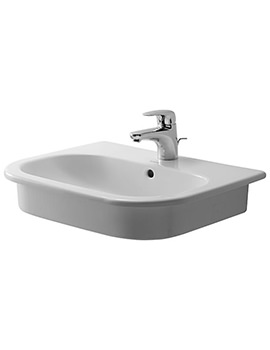 Duravit D Code 545mm Countertop Vanity Basin With 1 Tap Hole - Image