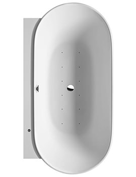 Duravit Luv 1800 x 950mm Back To Wall Bath With Air System - Image