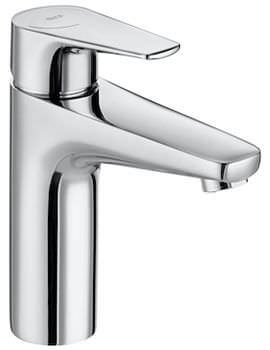 Atlas Chrome Medium-Height Basin Mixer Tap With Smooth Body - Cold Start